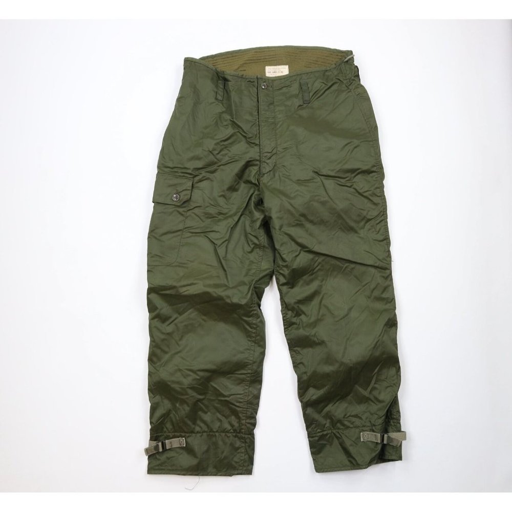 Vtg 70s Alpha Industries Mens L Vietnam War Extreme Cold Weather Trousers Pants